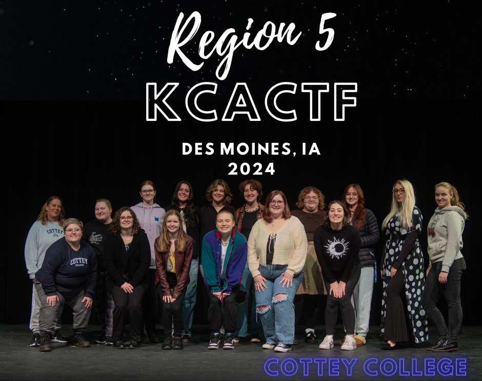 Group of Cottey College theatre students competed in competition KCACTF
