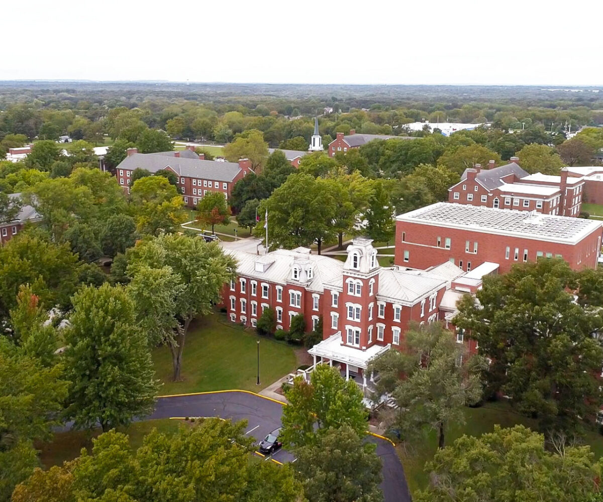 Aerial photograph of Cottey College.